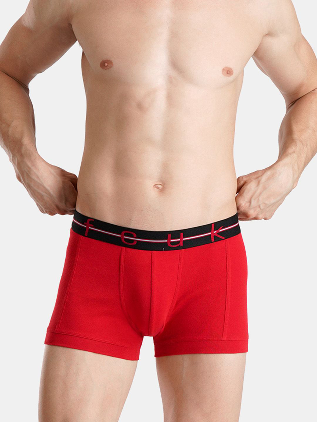 FCUK Men Cotton Short Trunk NORWOOD-THAUTE REDM-HAUTE RED