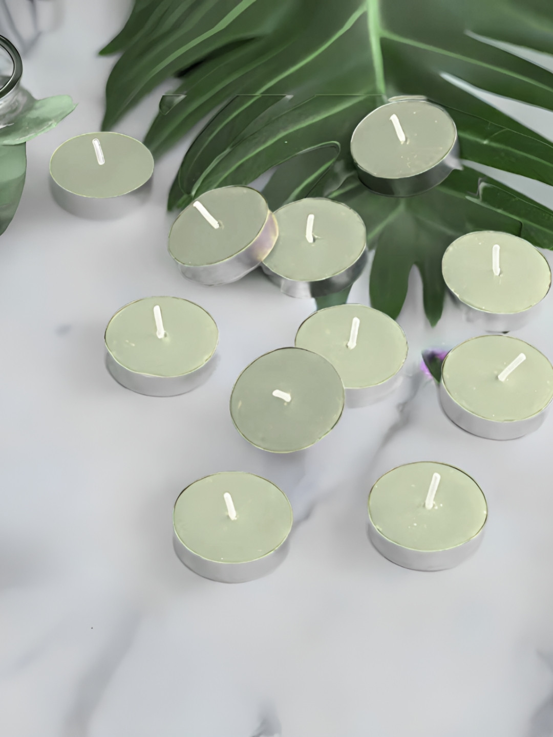 Special You Festive Decor 20Pcs 1 Wick Jasmine Solid Round Regular Tea Light Candles