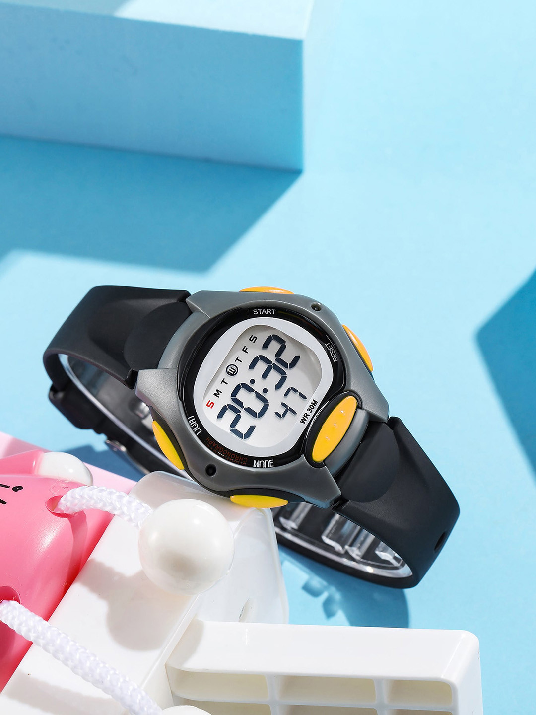 Shocknshop Kids Dial & Straps Digital Multi Function Watch 330 Black Yellow