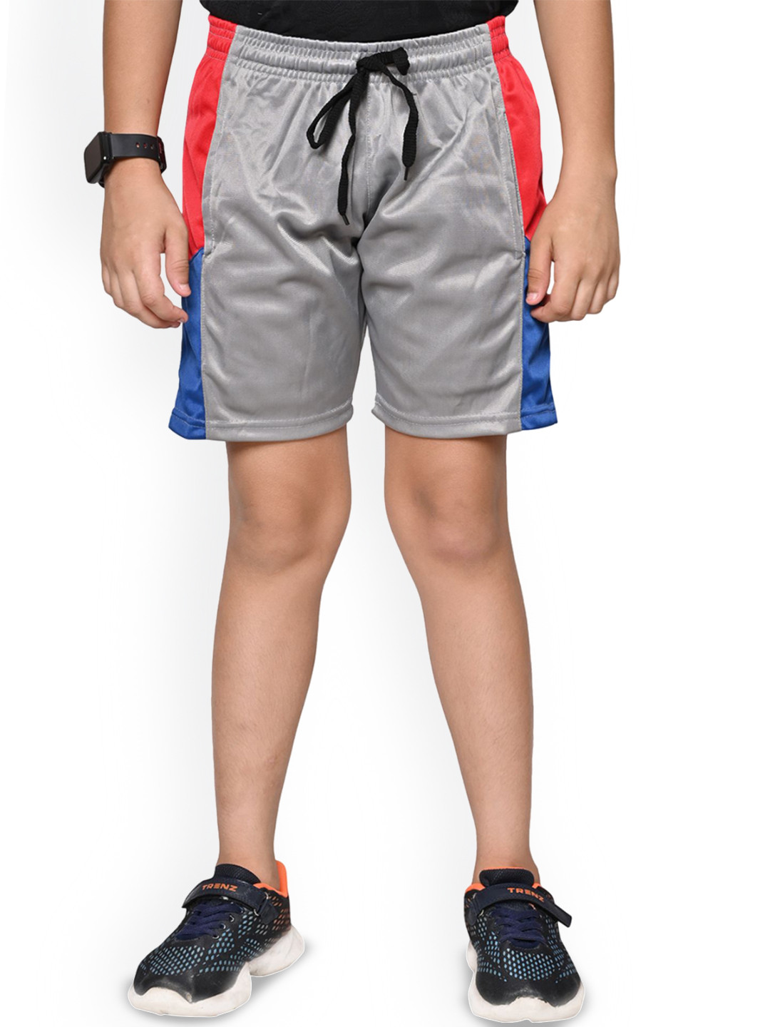 BAESD Boys High-Rise Grey Kids-Boys Elasticated Shorts