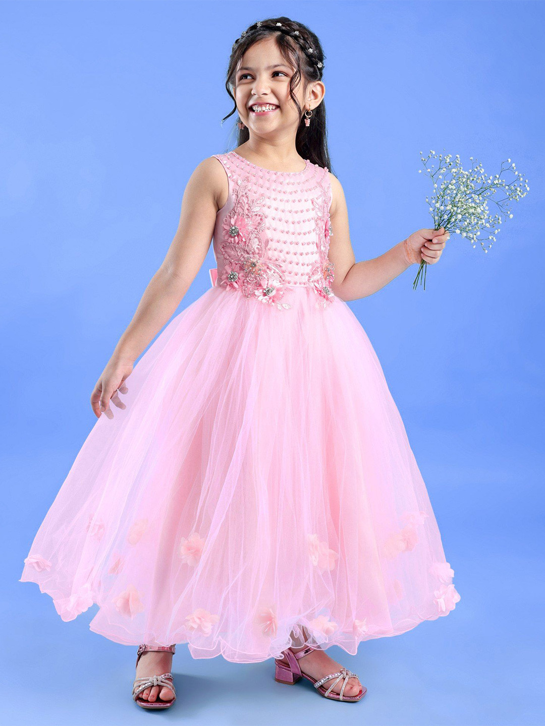 Mark & Mia Girls Beads & Stones Fit & Flare Maxi Dress