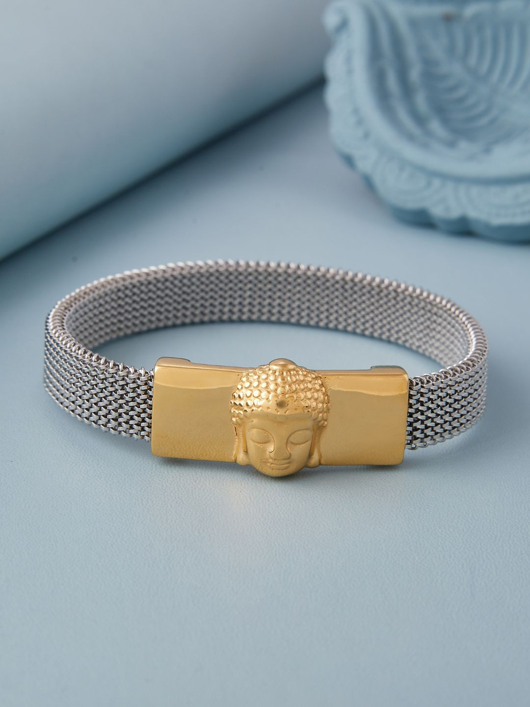 PYLON Men Serenity Stainless Steel Wraparound Bracelet