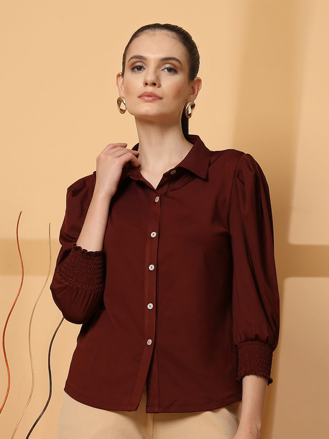 STYLECAST X KASSUALLY Women Standard Spread Collar Solid Casual Shirt