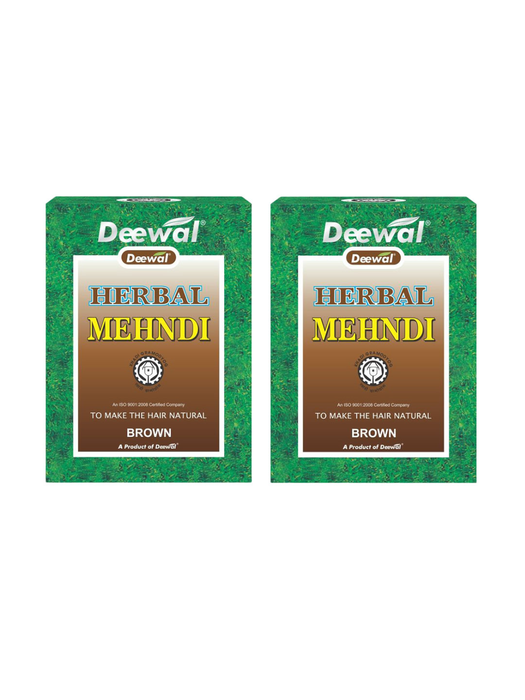 DEEWAL Set Of 2 Herbal Mehndi Hair Color - 80 g Each - Brown