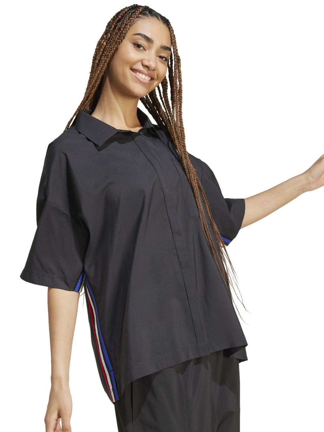 ADIDAS Women Boxy Opaque Casual Boxy Shirt
