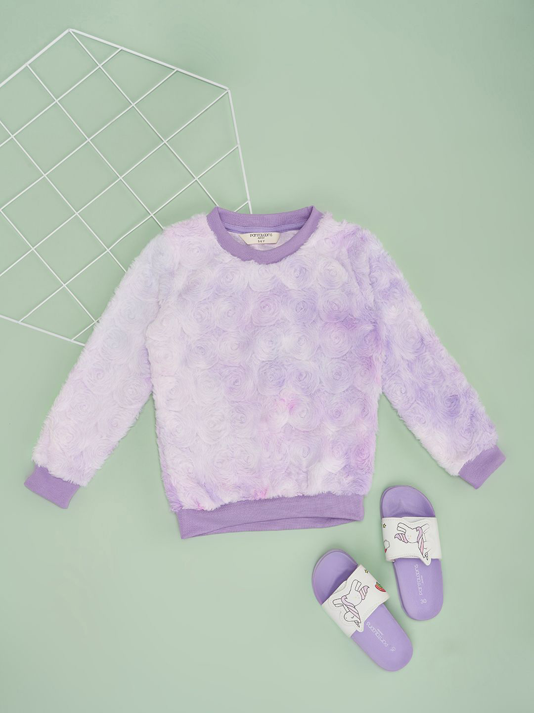 Pantaloons Junior Girls Printed Sweatshirt