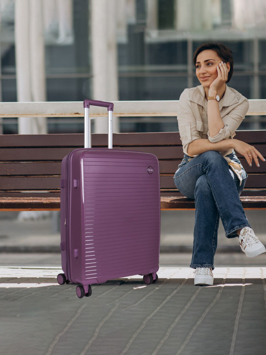 Polo Class Crown Series Hard Sided Medium Trolley Suitcase