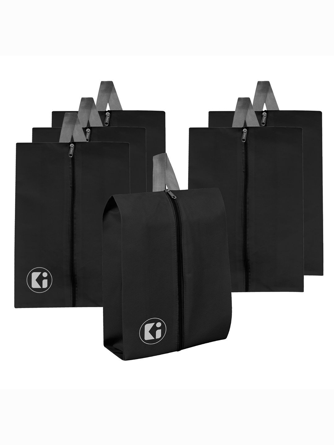 Kuber Industries Black 6 Pieces Water Proof Shoe Bag