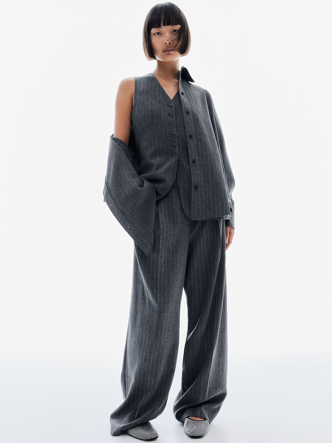 H&M Viscose-Blend Suit Waistcoat