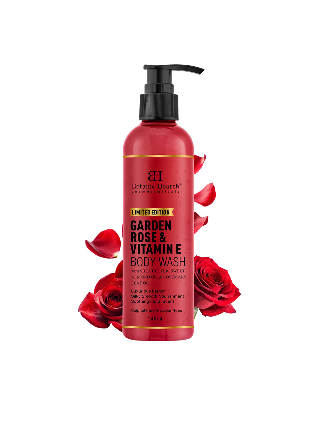 Botanic Hearth Garden Rose & Vitamin E Moisturizing & Nourishing Body Wash - 245 ml