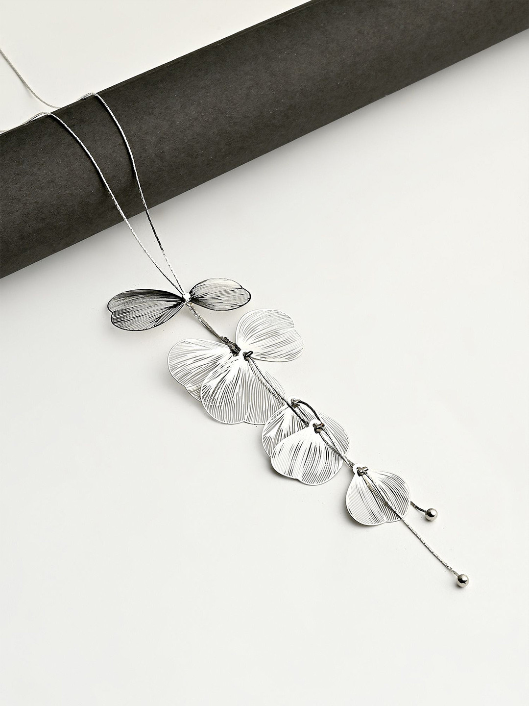 Kazo Silver-Plated Dramatic Petals Necklace