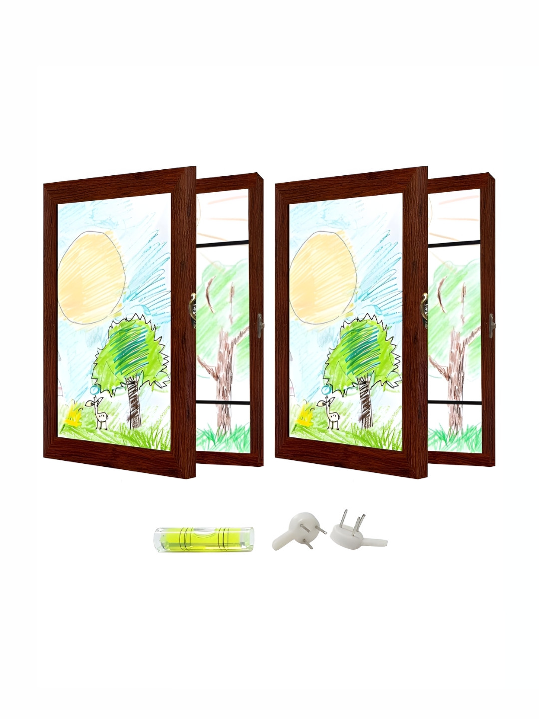 Art Street Brown 2 Pieces A4 Size Children Picture Frames Wall Art