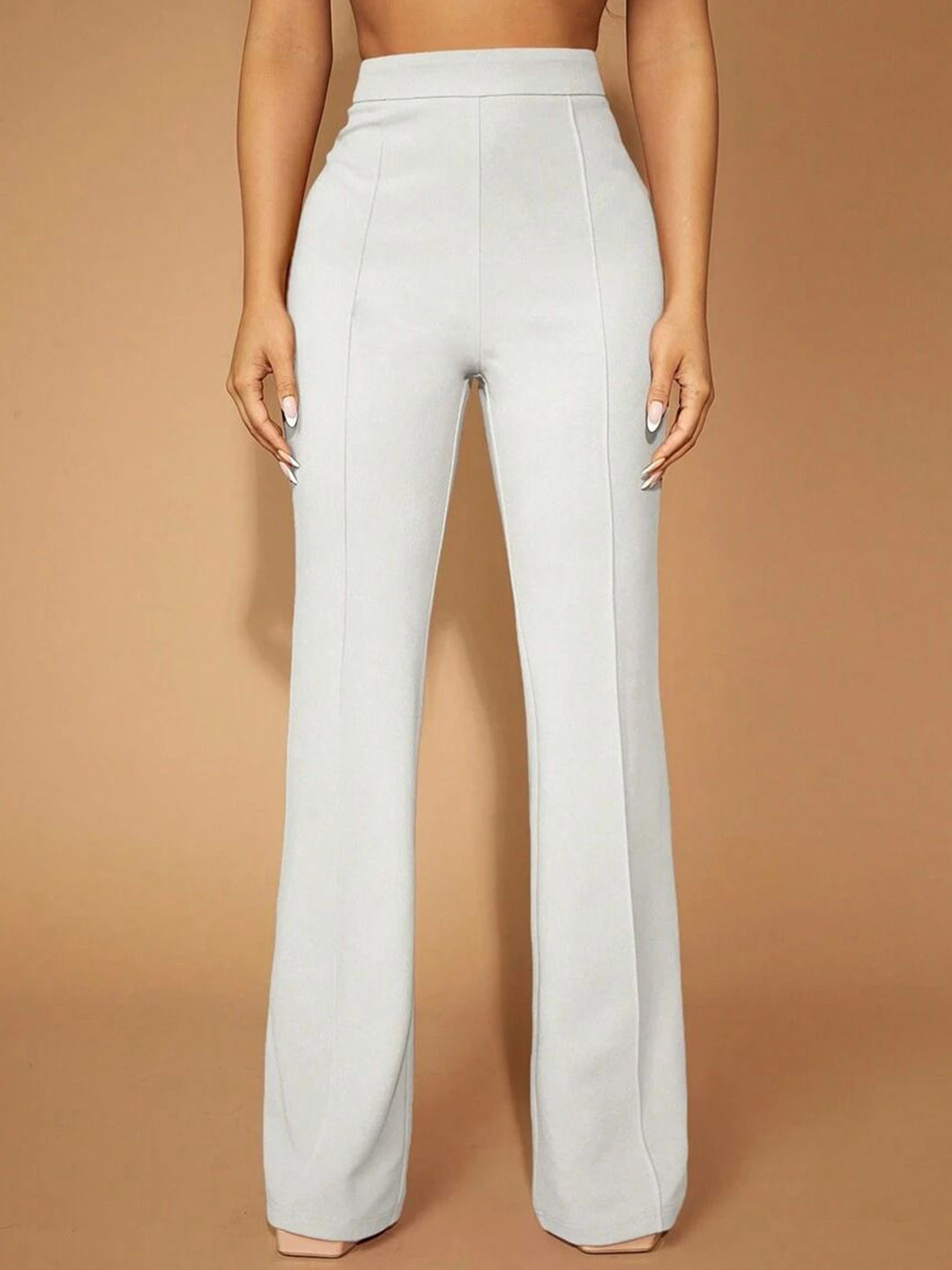 Stylecast X Slyck Solid Pattern Wide Leg Regular Trouser