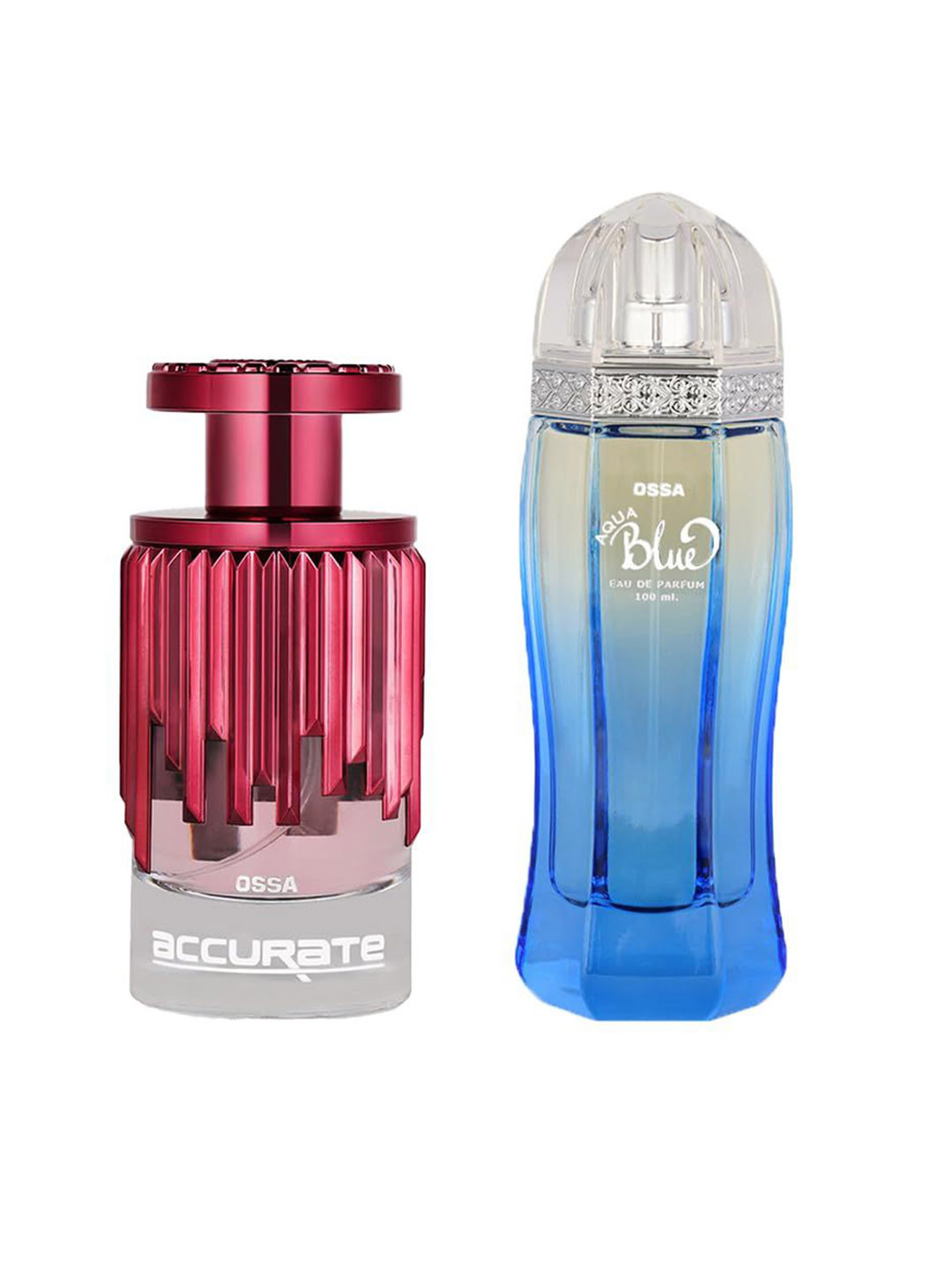 Ossa Set Of 2 Accurate & Aqua Blue Long Lasting Eau de Parfum - 100 ml Each