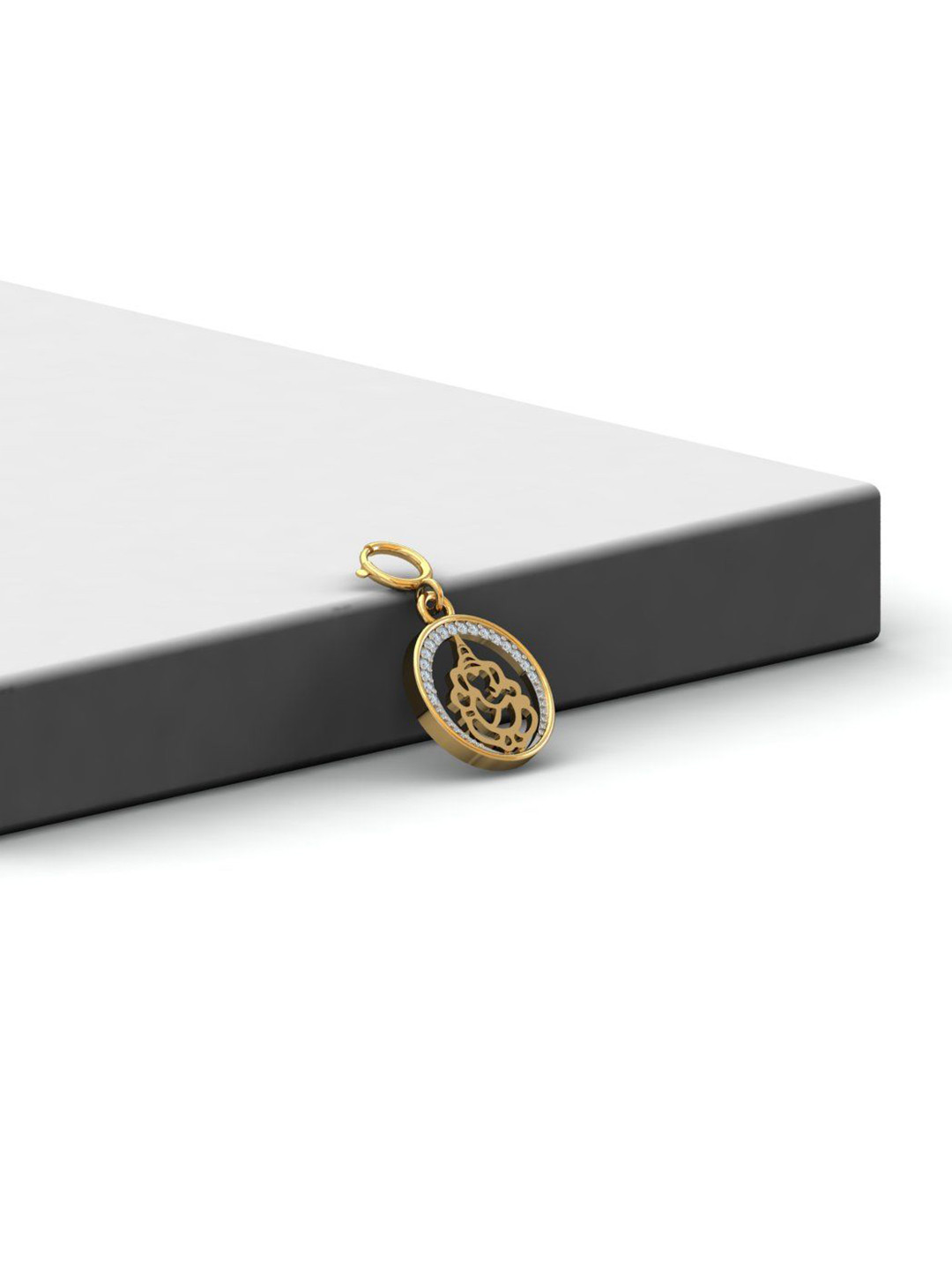 KUBERBOX 18KT Yellow Gold Diamond Pendant