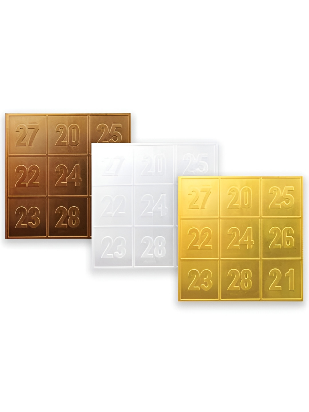 MEMOIR 3-Pcs Gold Plated & Silver Plated Prosperity Lucky Dhanvarsha Kubera Yantra