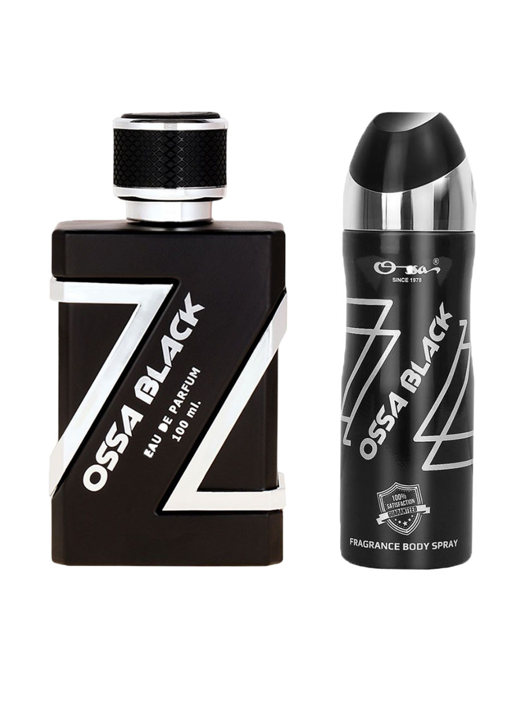 Ossa Set Of Black Eau De Parfum 100ml & Deodorant Body Spray 200ml
