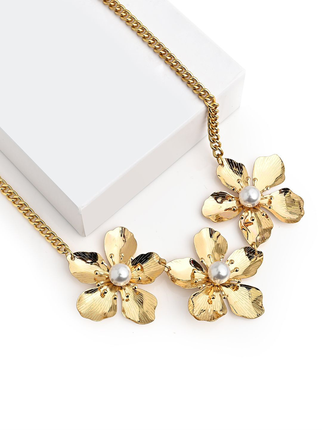 Kazo Gold-Plated Flower Necklace