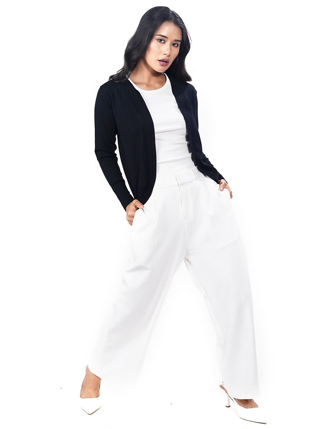 Zink London Open Front Slip On Shrug