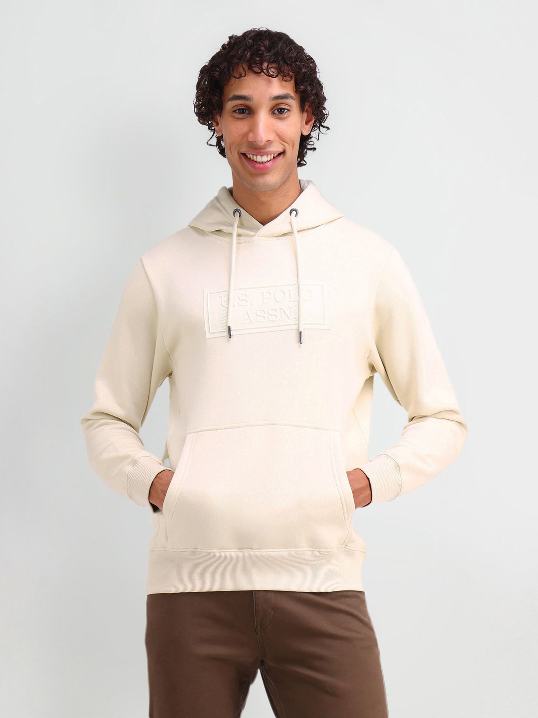 U.S. Polo Assn. Denim Co. Men Printed Hooded Sweatshirt