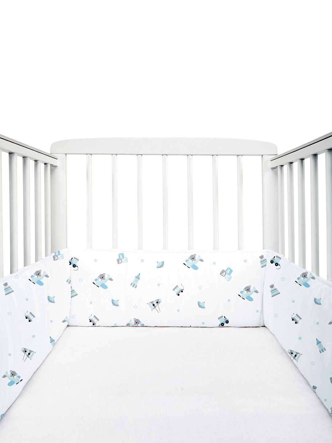 The White Cradle KIds Koala Printed Organic Cotton Cot Bumper