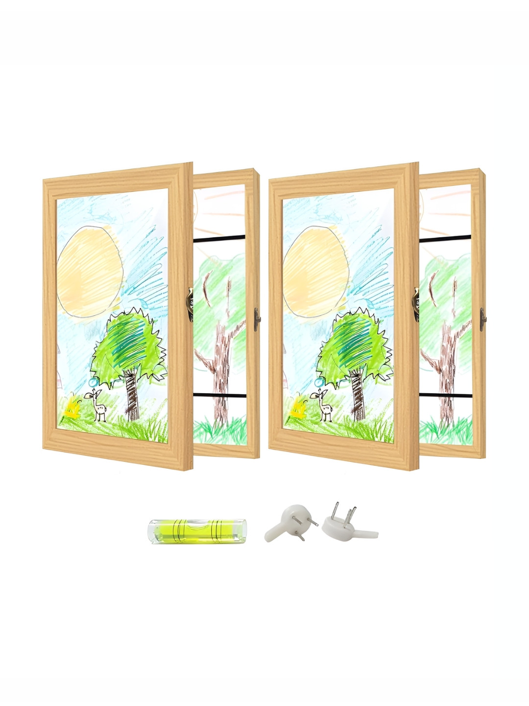 Art Street Beige Kids 2 Pieces Photo Frame For Picture Frames Wall Art 10x12 Inch