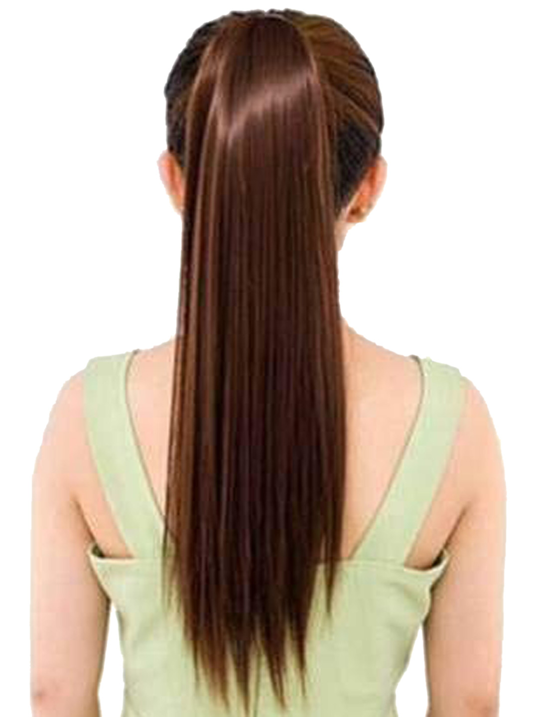 D-Divine Halo Straight Ponytail Hair Extension - 24 inch -Brown