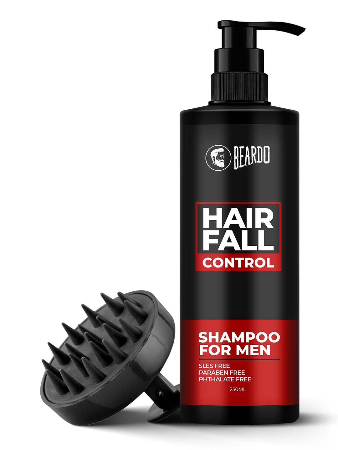 BEARDO 2 Pcs Scalp Massager & Anti Hair Fall Shampoo - 250ml
