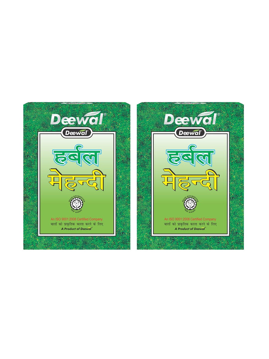 DEEWAL Set Of 2 Herbal Mehndi Hair Color - 80 g Each - Black