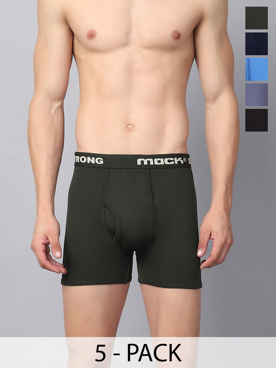 MACK JONNEY Pack Of 5 Assorted Cotton Breathability Trunks MACK_STRONG_E.._05