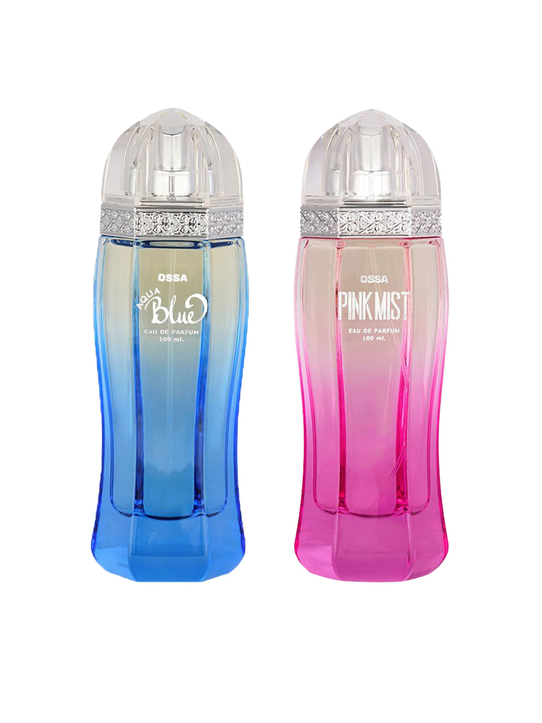 Ossa Set Of 2 Aqua Blue & Pink Mist Long Lasting Eau De Parfum - 100 ml Each
