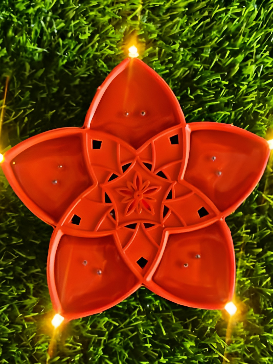 Adbeni Orange Colored Panchmukhi Water Sensor LED Diya