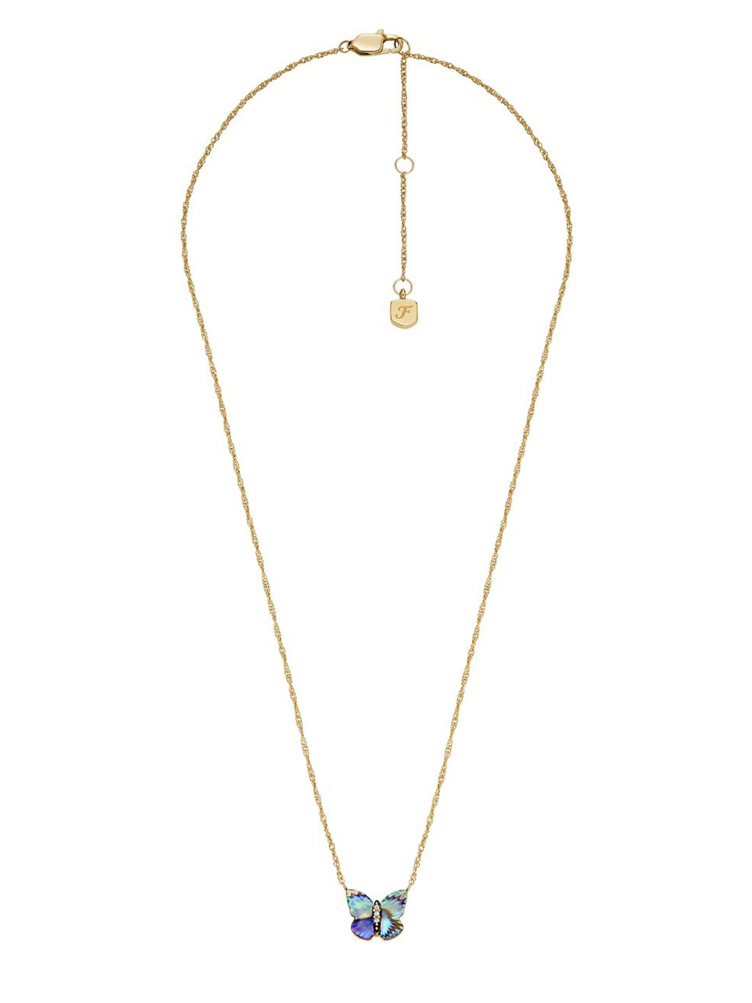 Fossil Sutton Stainless Steel Stone Stuuded Minimal Chain