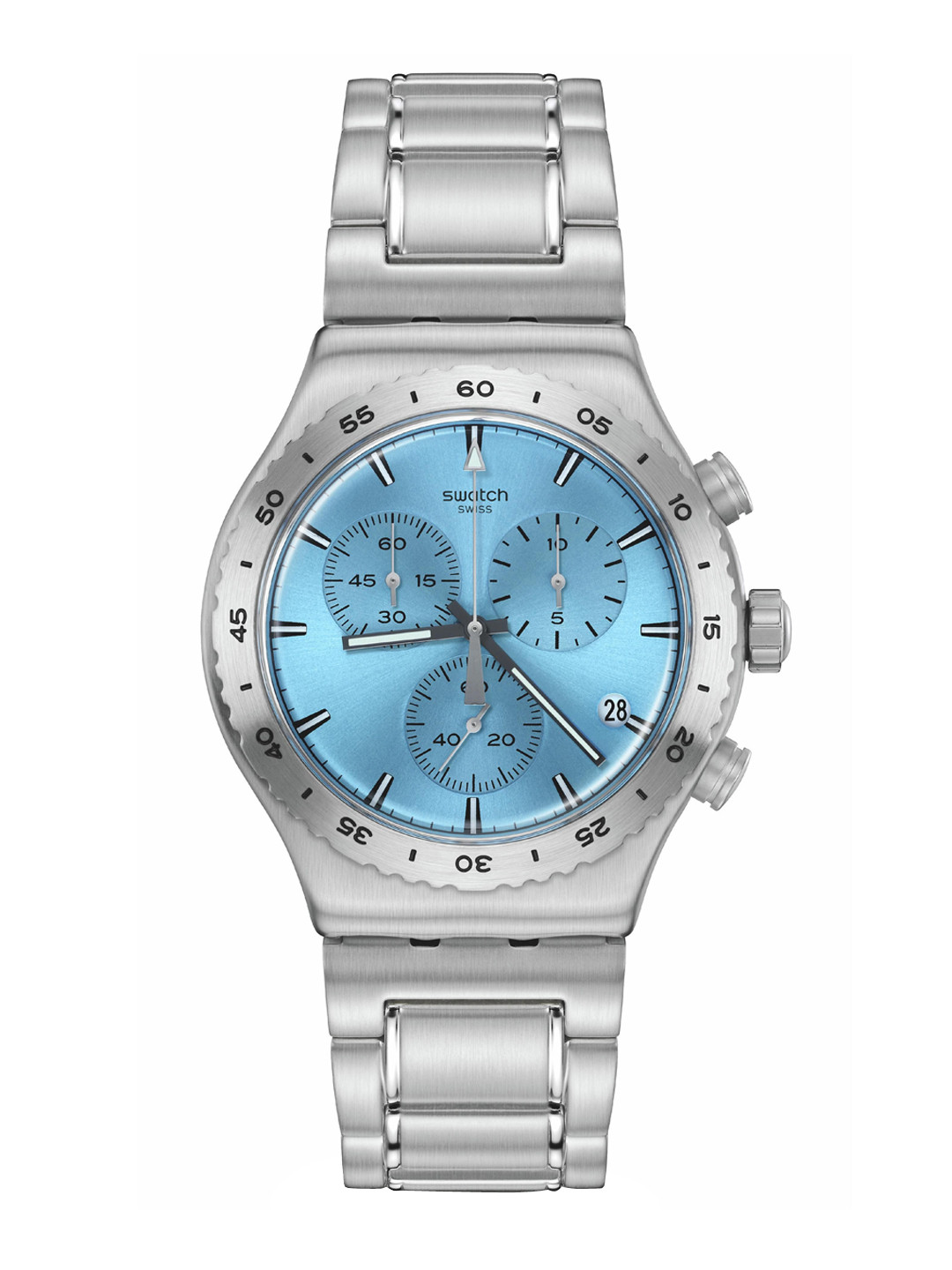 Swatch Unisex Embellished Dial & Bracelet Style Straps Analogue Watch YVS528G_SWATCHWATCH