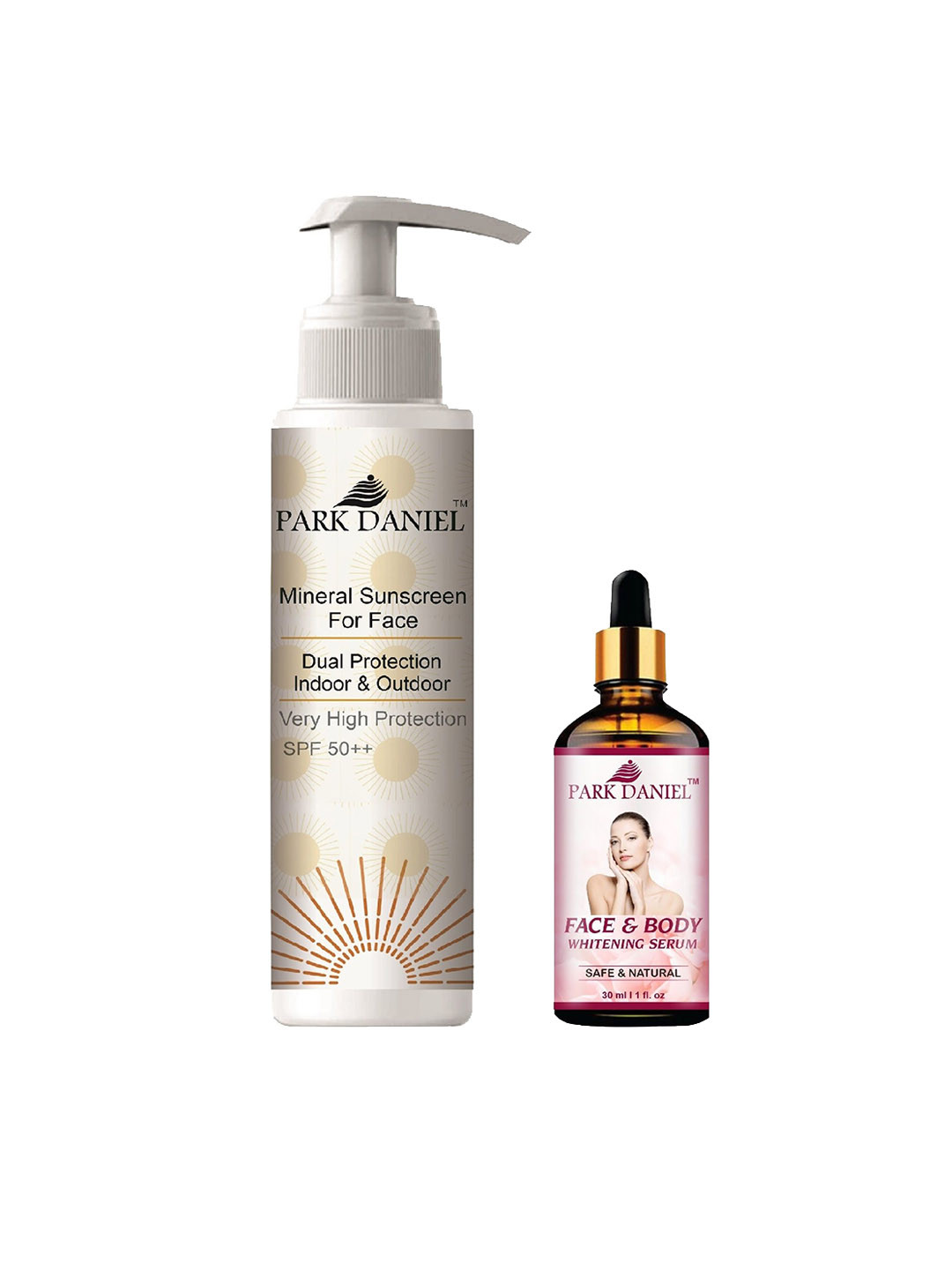 Park Daniel Set of Mineral Sunscreen 100ml & Face Glowing Serum 30ml