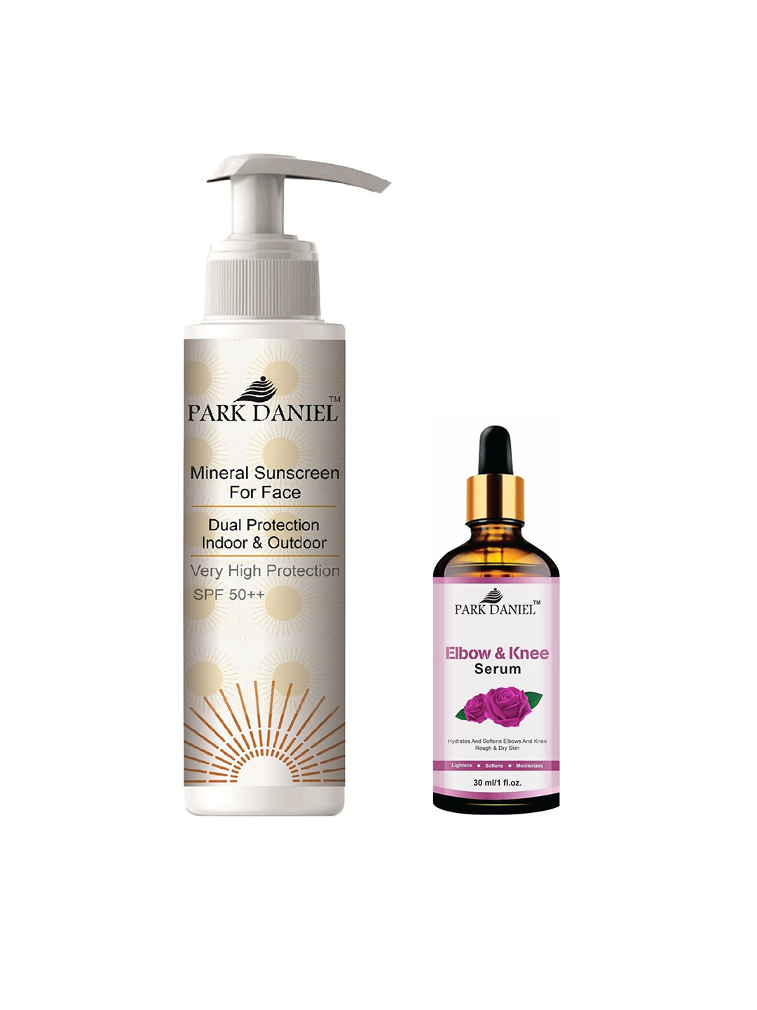 Park Daniel Set of SPF 50++ Mineral Sunscreen 100ml & Vitamin C Booster Serum 30ml