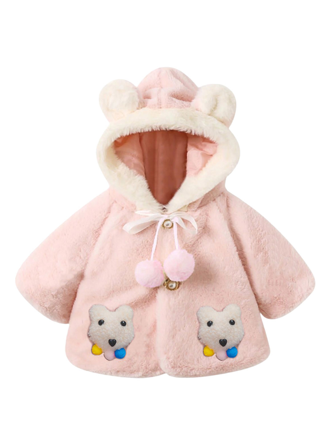 Bold N Elegant Girls Hooded Self Design Casual Parka Jacket