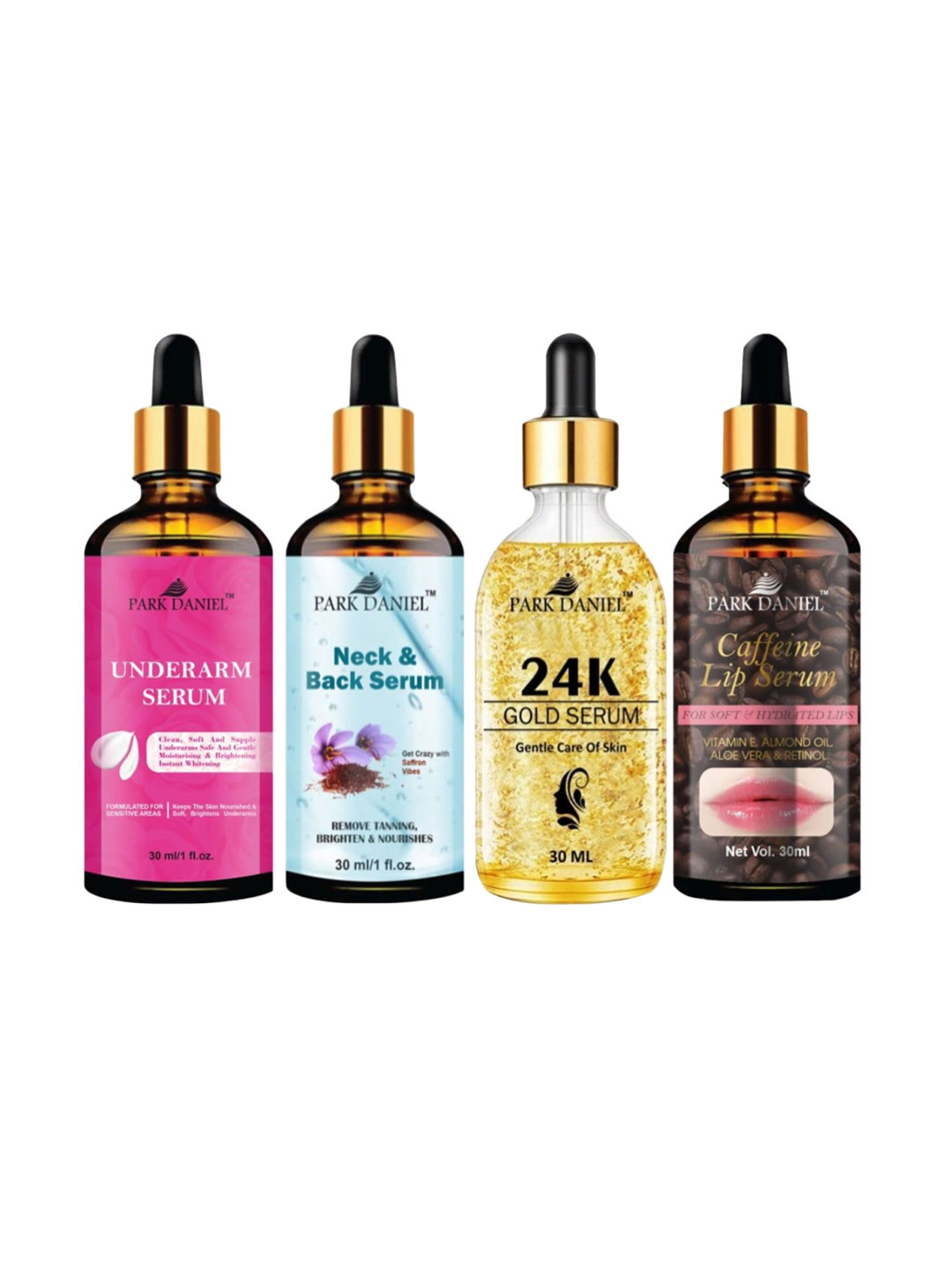 Park Daniel Set Of 4 Serums for Skin & Lips - 30ml Each