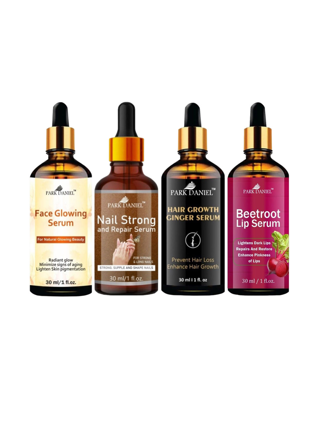 Park Daniel Set Of 4 Skin & Hair Care Serum Combo - 30 ml Each