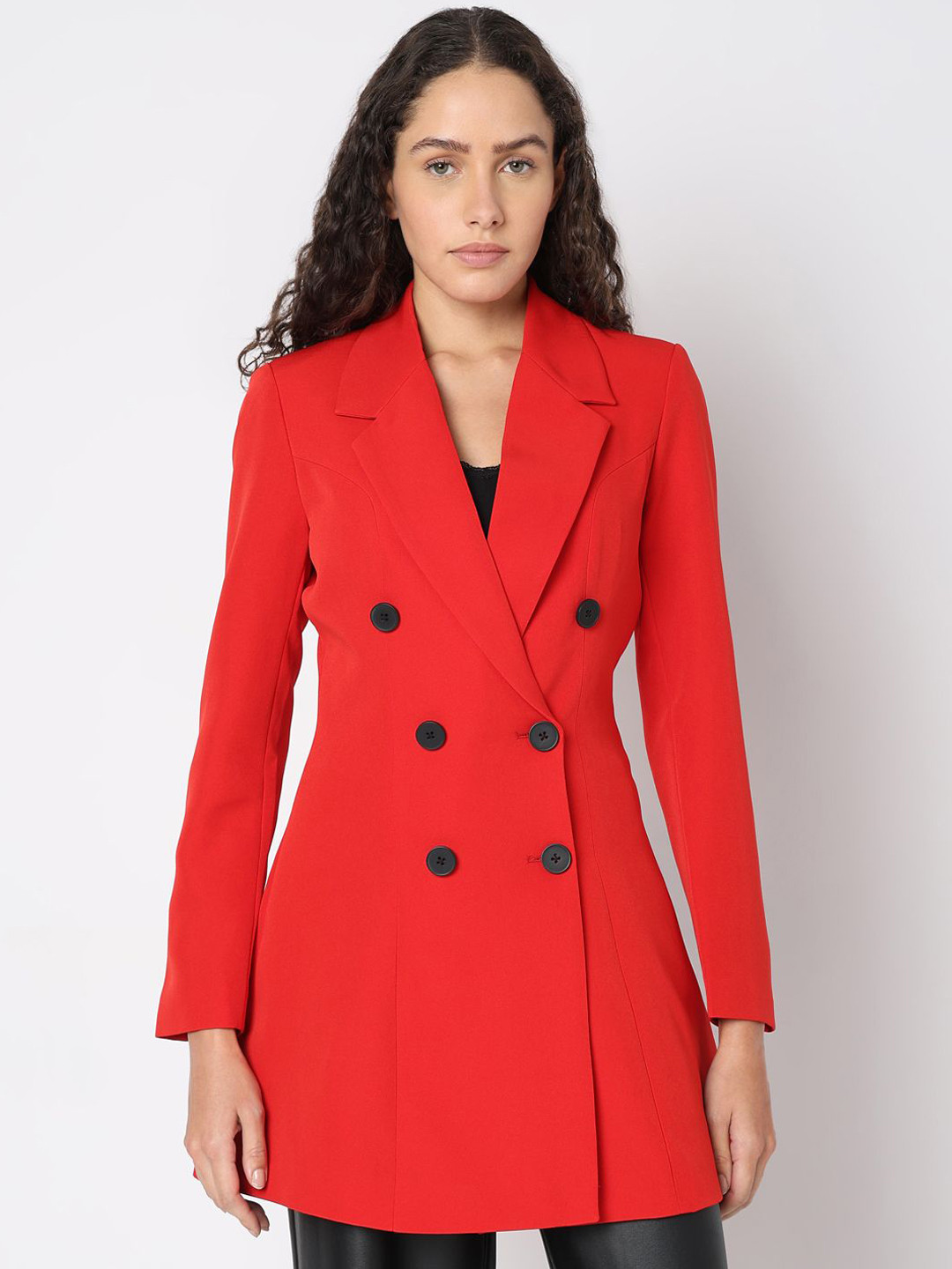 Vero Moda Double-Breasted Casual Blazer