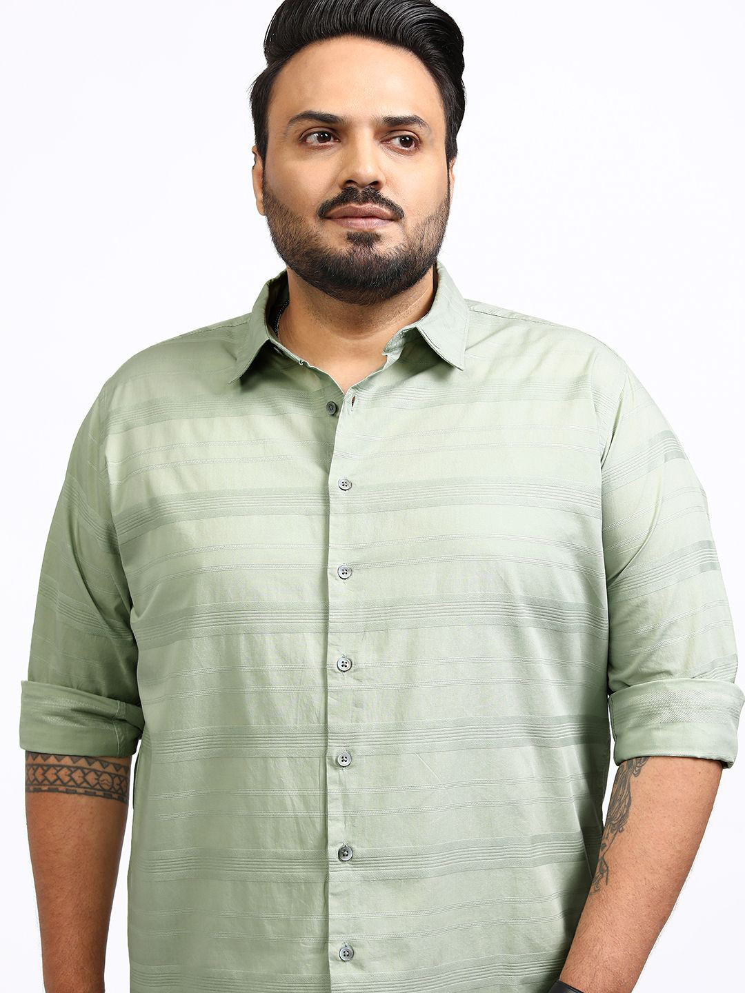 Highlander Men Mint Plus Size Relaxed Fit Shirt