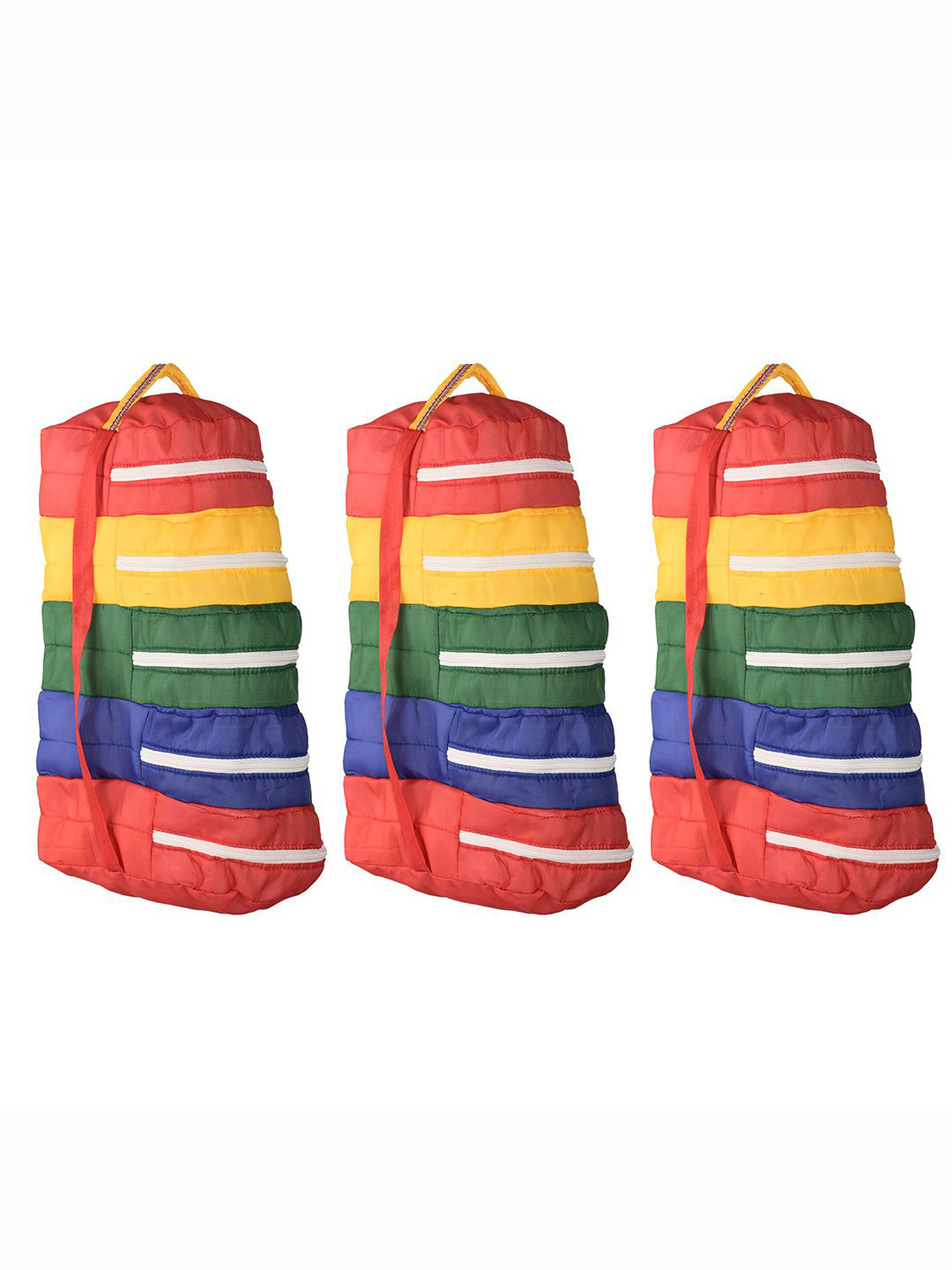 Kuber Industries Red & Yellow 3 Pieces Water Resistant Shoes Organisers