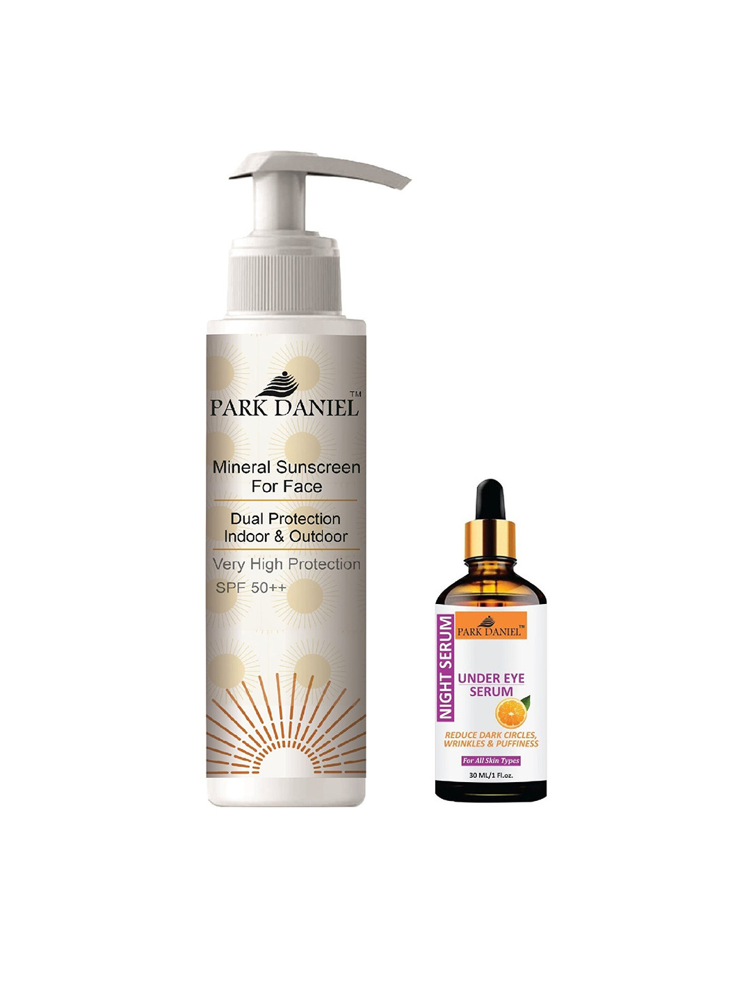 Park Daniel Set of 2 Mineral Sunscreen - 100 ml With Under Eye Serum - 30 ml