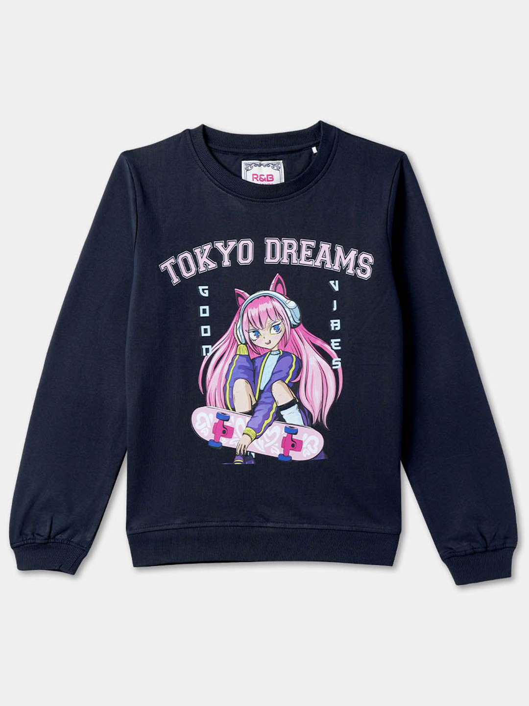 R&B Girls Winter Long Sleeves Round Neck Sweatshirt