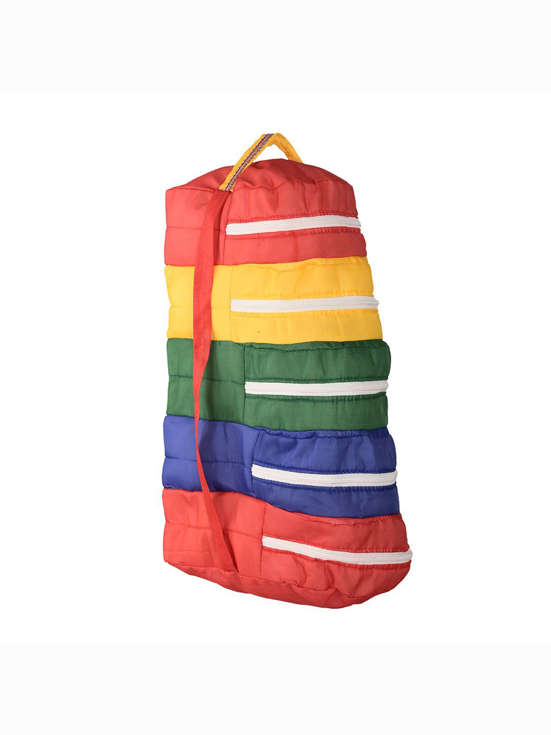 Kuber Industries Red & Yellow 5 Pairs Foldable Shoe Organiser