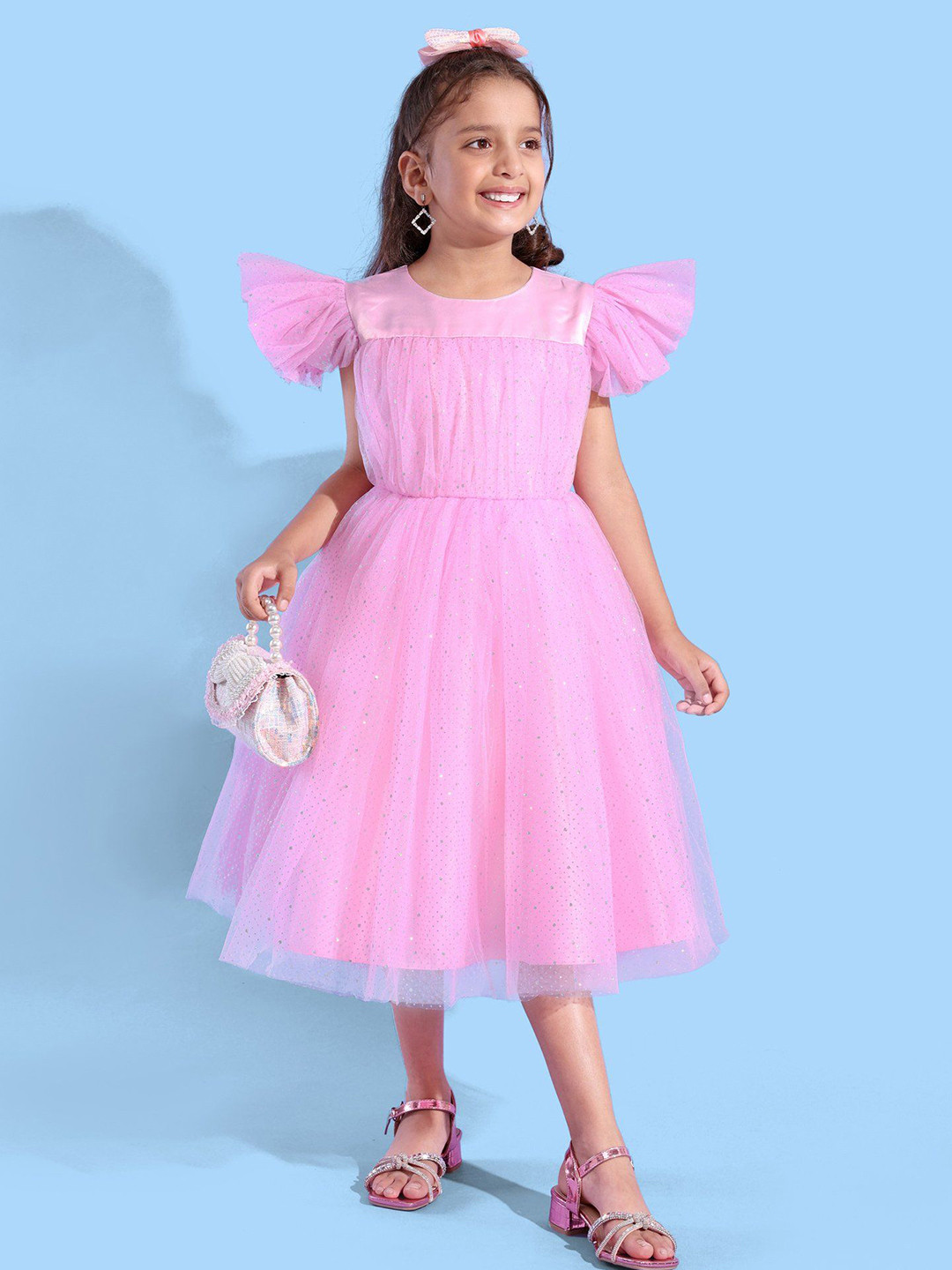 Mark & Mia Girls Net Fit and Flare Dress