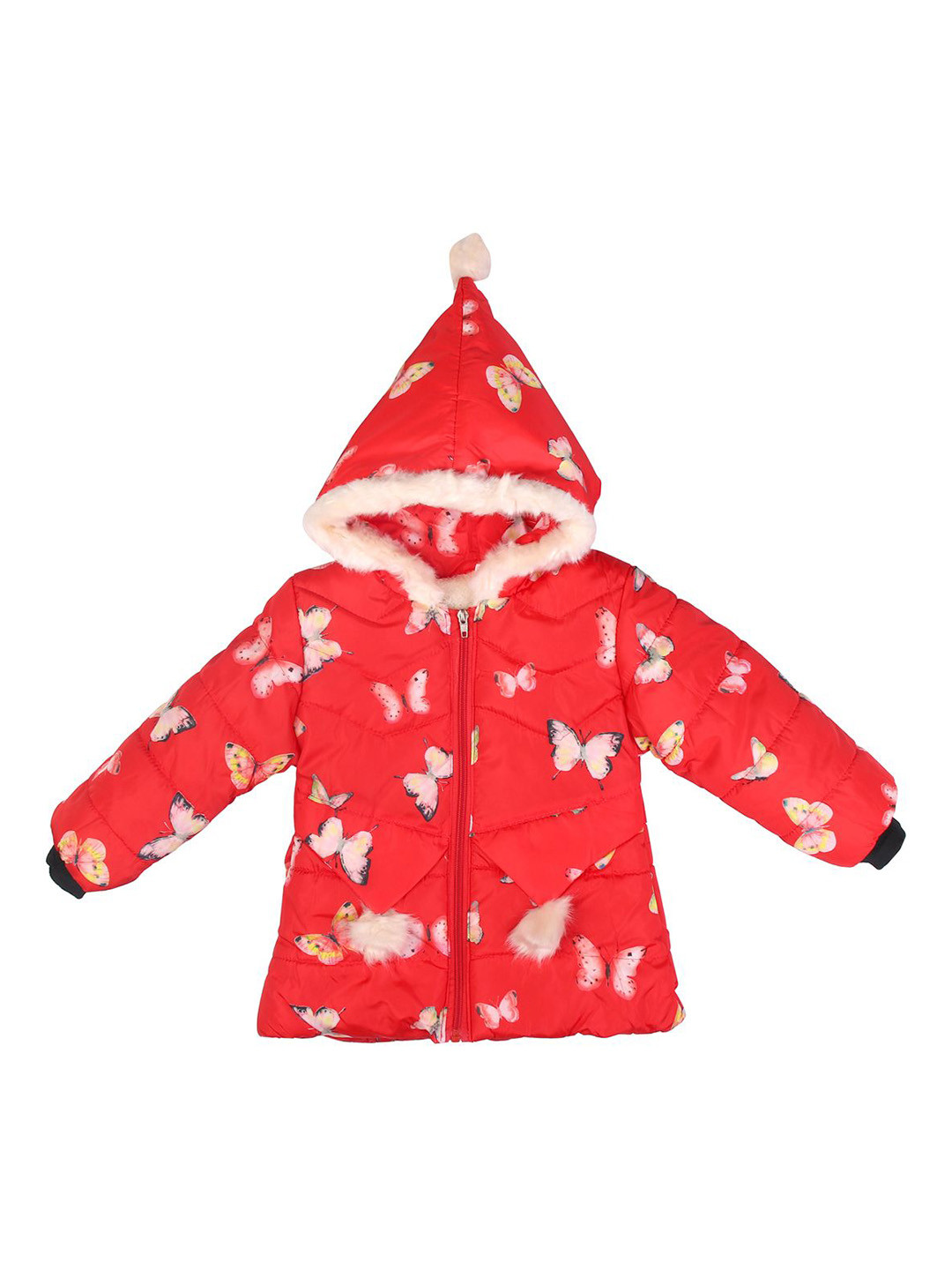 Bold N Elegant Girls Hooded Graphic Printed Casual Parka Jacket