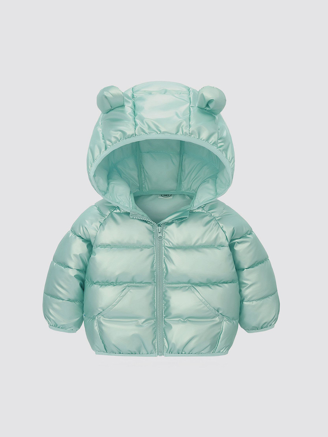 Bold N Elegant Unisex Kids Hooded Solid Casual Puffer Jacket