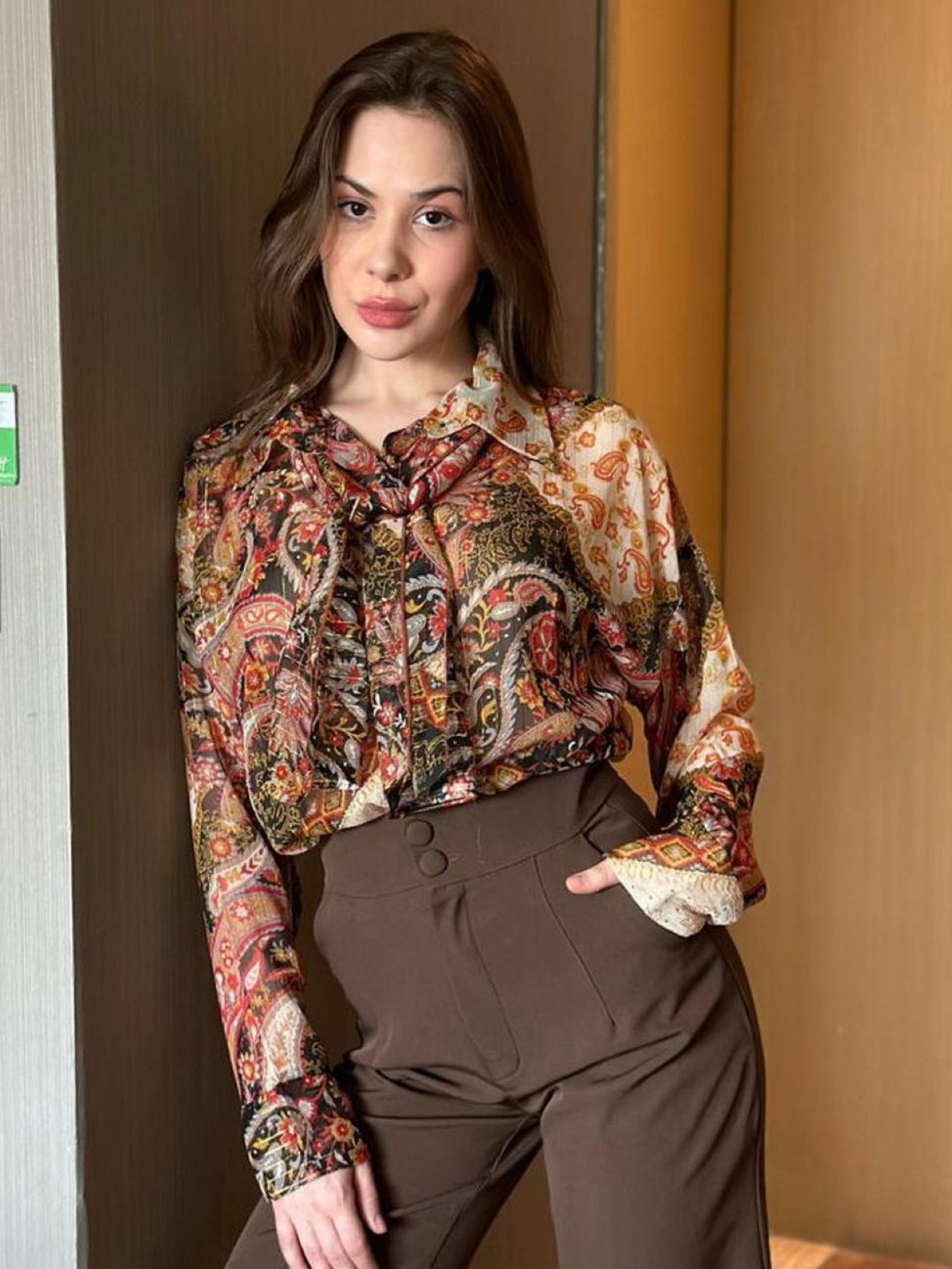 StyleAsh Women Pack Of 2 Spread Collar Ethnic Motifs Printed Oversized Casual Shirts