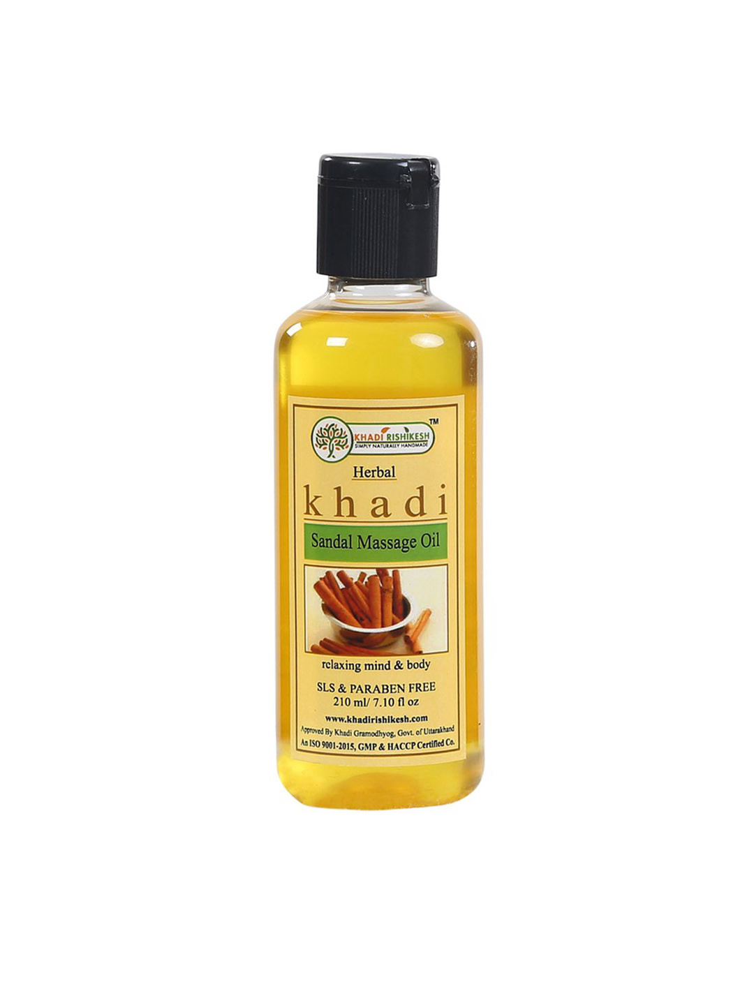 Khadi Rishikesh Relaxing Mind & Body Herbal Sandal Massage Oil- 210 ml